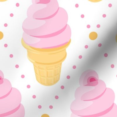Pink Bubblegum Ice Cream - Large (white)