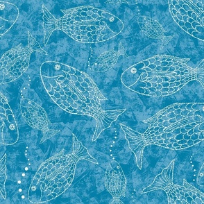 Fishies in the Cool Pool, Elemental Caribbean Blue