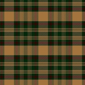 Green and Gold Plaid Twill