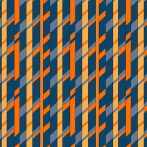 Choppy Stripes | Blue & Orange (School Spirit Collection)