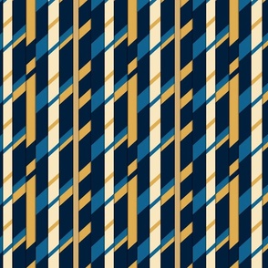 Choppy Stripes | Blue & Gold (School Spirit Collection)