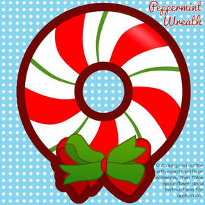 Peppermint Wreath Medium Decal