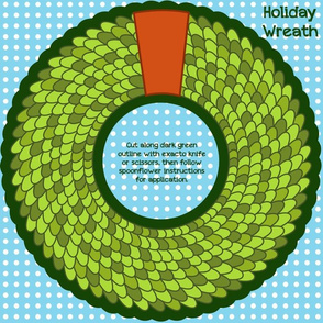 Scaled Holiday Wreath Medium Decal