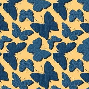 blue textured butterflies