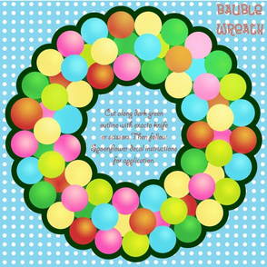 Bauble Wreath Medium Decal