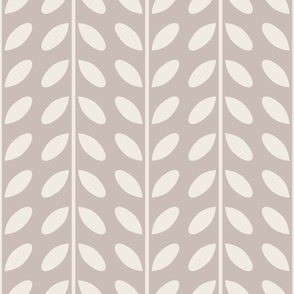 JUMBO // vertical vines with leaves - creamy white_ silver rust blush 02 - simple geometric