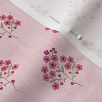 Floral Sprig - Pink (Small Scale)