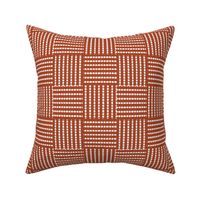 Woven Checkerboard, Persimmon Red