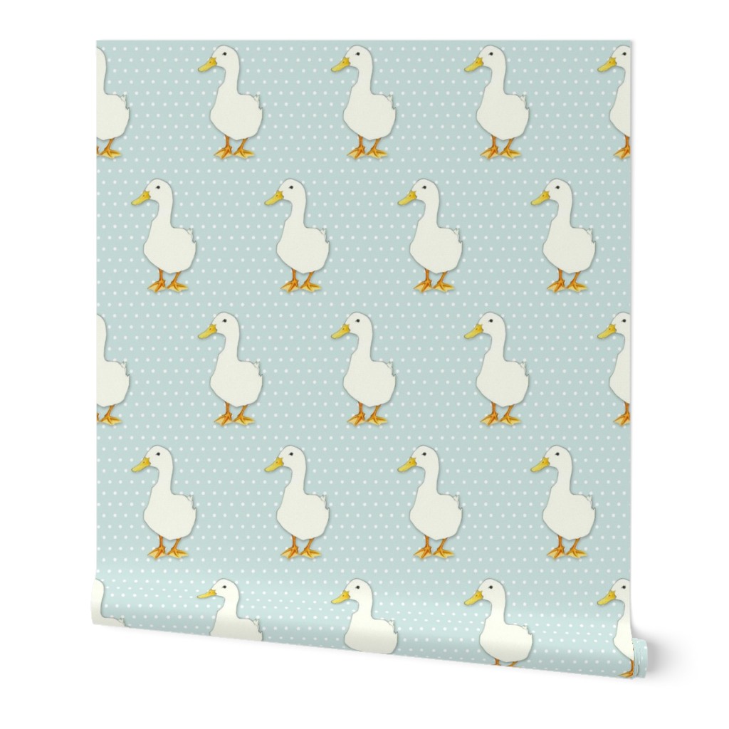 Duck Cool on white dots