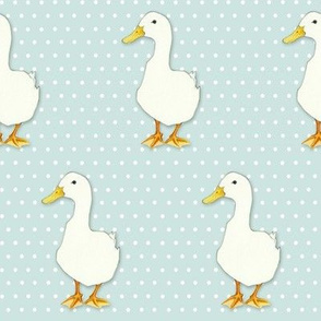 Duck Cool on white dots