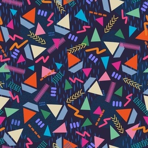 80's Sailboat sportswear - Bright abstract shapes for this 1980's sailing inspired colorful design.