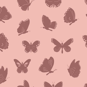 Lovely Butterflies - (Pink) JUMBO 24x18