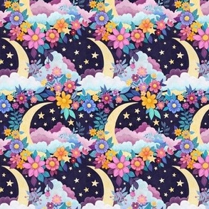 Dreamy Moon Floral - extra small