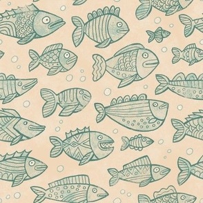 Vintage lake fishes