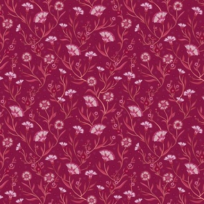 BARBARA FLORAL - burgundy