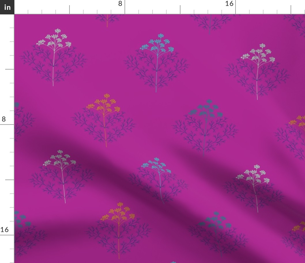 Pink botanical pattern