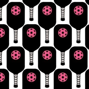 Pickleball Pink Black and White