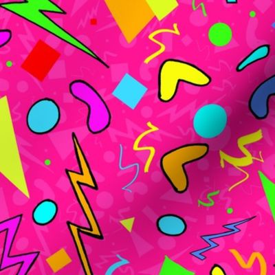 Shapes and Squiggles Explosion (Hot Pink)