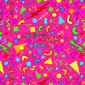 Shapes and Squiggles Explosion (Hot Pink)