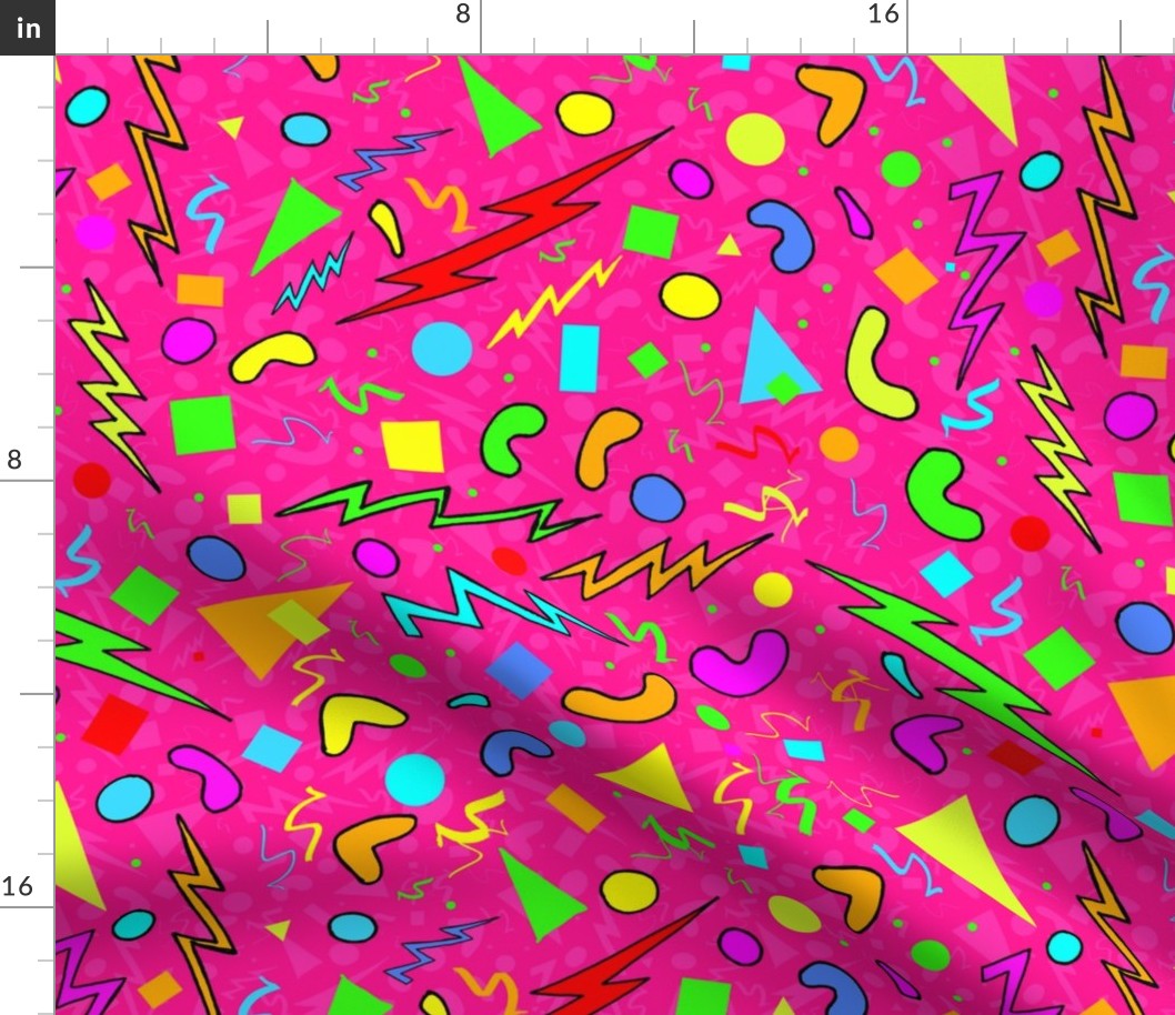 Shapes and Squiggles Explosion (Hot Pink)