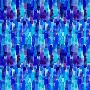 Abstract Watercolor Stripes Blue tones