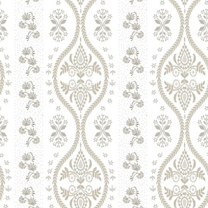 Collette Floral Vine Ogee Neutral beige