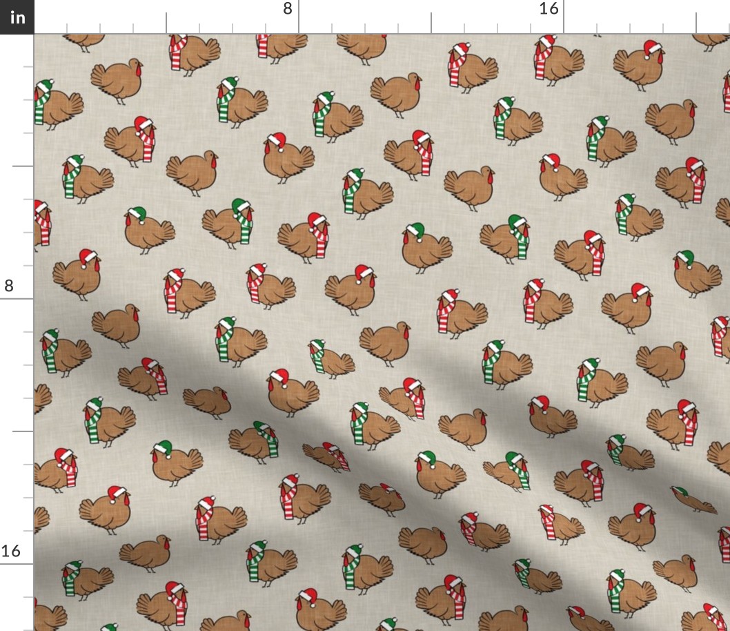 Christmas Turkey - Cute turkeys - khaki - LAD23