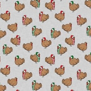 (small scale) Christmas Turkey - Cute turkeys - grey - LAD23