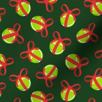 Tennis Ball Gift - Christmas Dog Gift - green - LAD23