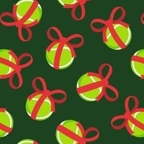 Tennis Ball Gift - Christmas Dog Gift - green - LAD23