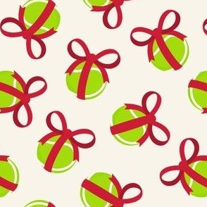 Tennis Ball Gift - Christmas Dog Gift - cream - LAD23