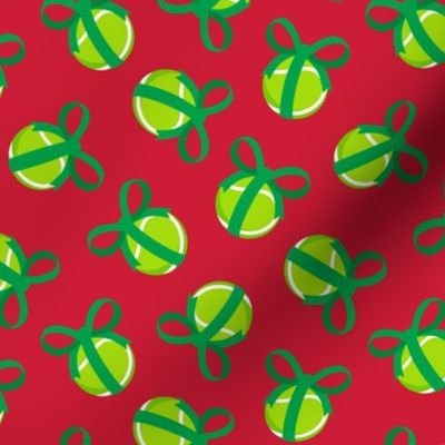 Tennis Ball Gift - Christmas Dog Gift - red - LAD23