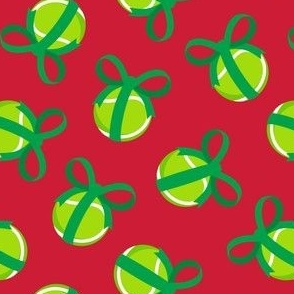 Tennis Ball Gift - Christmas Dog Gift - red - LAD23