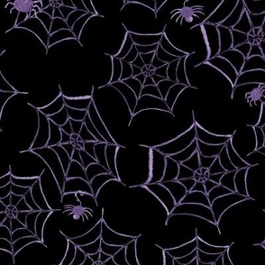 Spiders And Webs In Purple