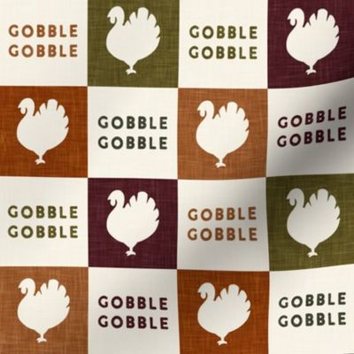 Gobble Gobble Thanksgiving Day Checks - Turkey - multi - LAD23