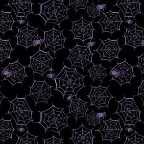 Spiders And Webs In Purple Small