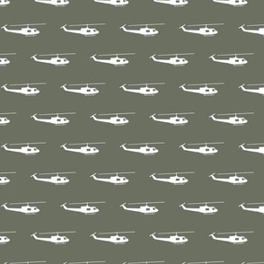 Huey Helicopters - Gray Green Medium