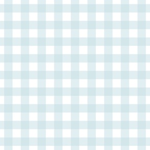 updated! 1 in - Gingham check light blue on white