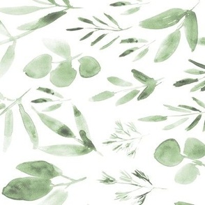 Urban jungle in artichoke green - rotated ★ pastel greenery leaves for modern home decor, bedding, nursery p269-18-2