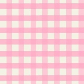 Gingham Checks in Light Pink - small scale