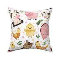 Pink Farm Cute Animals - Moo-velous Cuteness