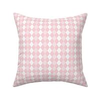 Smaller Scale Preppy Argyle Diamonds in Cotton Candy Pink