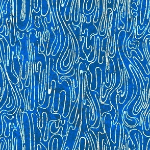 Doodle lines in blue and white. Large scale