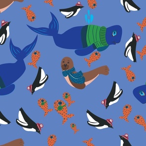 Ocean Animals Winter in Antarctica Fun Kids Design Boy Patterns