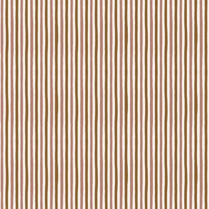 Clay Pink And Tan Brown Hand Drawn Vertical Stripes Small