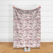 Fluffy Clouds Rose Beige Taupe Small Scale 