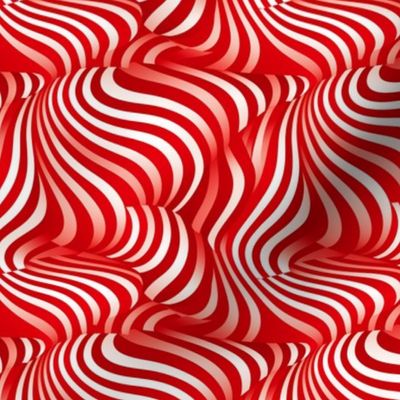 Red and White Swirls