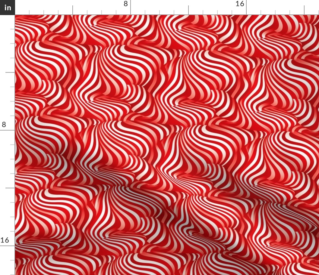 Red and White Swirls