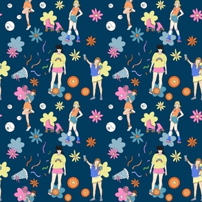 (Tiny) walking on flowers // Vintage Sporty Pattern