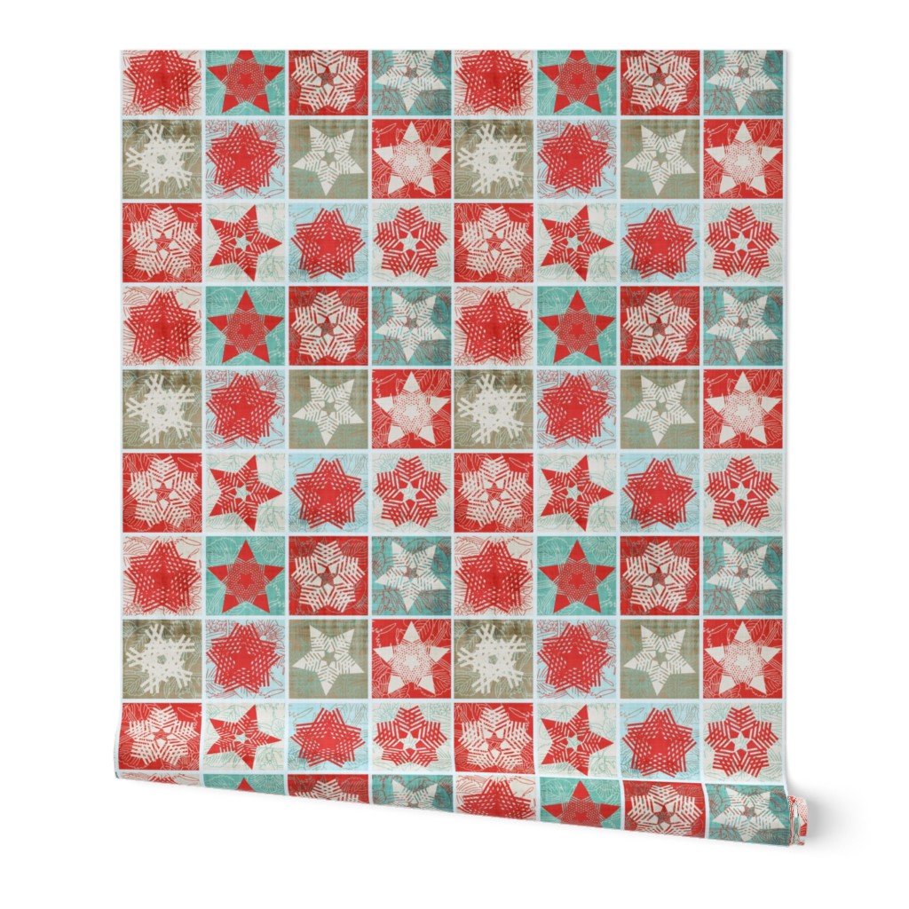 Starflakes - Poinsettia-Ice-Linen